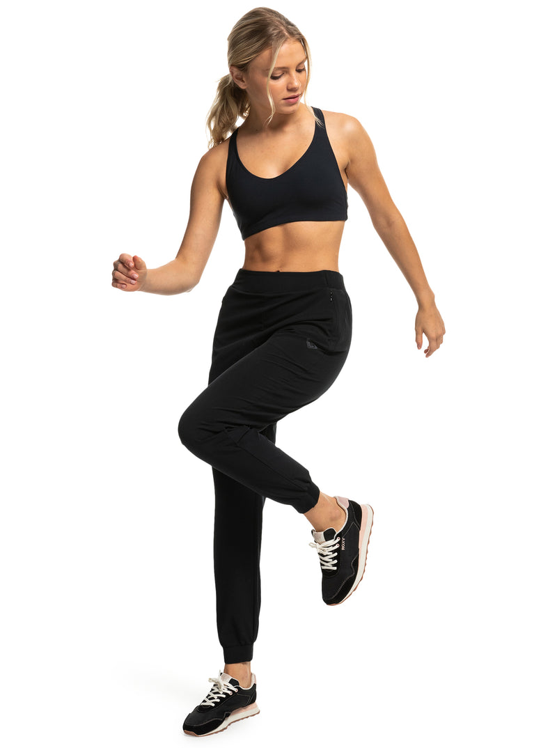 Load image into Gallery viewer, Roxy Women&#39;s Heart Into It Sports Bra Anthracite ERJKT03982_KVJ0
