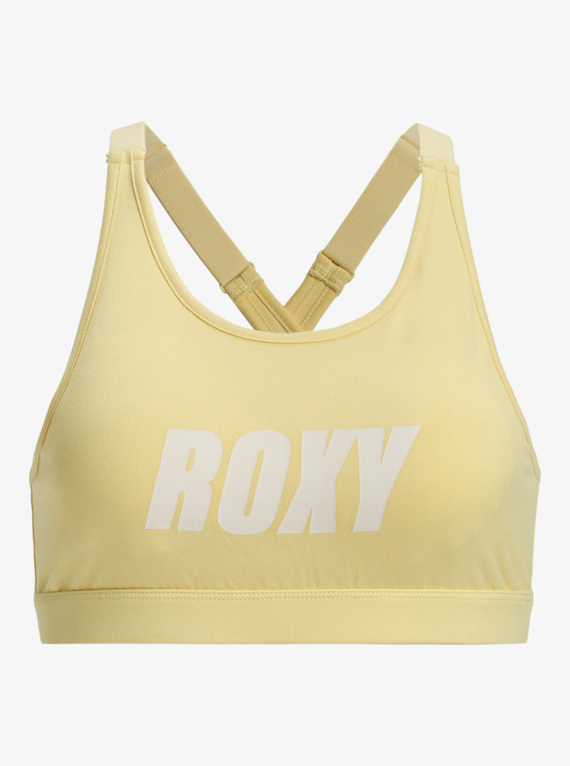 Load image into Gallery viewer, Roxy Women&#39;s Everyday Flow Medium Impact Sport Bra Lemon Maringue ERJKT04192_YZL0
