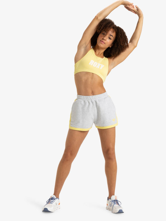 Roxy Women's Everyday Flow Medium Impact Sport Bra Lemon Maringue ERJKT04192_YZL0