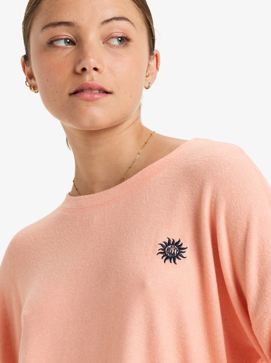Roxy Women's Sunday Cozy Long Sleeve T-Shirt Salmon ERJKT04259-MFG0