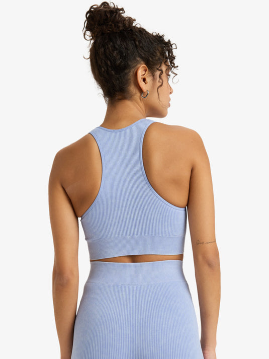 Roxy Women's Chillout Seamless Washed Sports Bra Grapemist ERJKT04273_PJB0