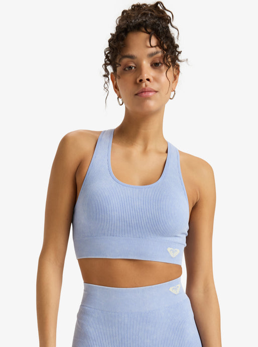 Roxy Women's Chillout Seamless Washed Sports Bra Grapemist ERJKT04273_PJB0