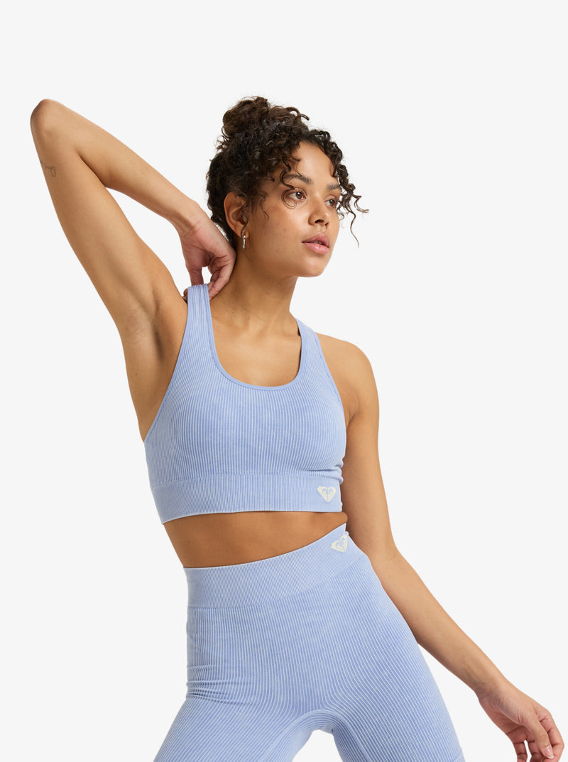 Load image into Gallery viewer, Roxy Women&#39;s Chillout Seamless Washed Sports Bra Grapemist ERJKT04273_PJB0
