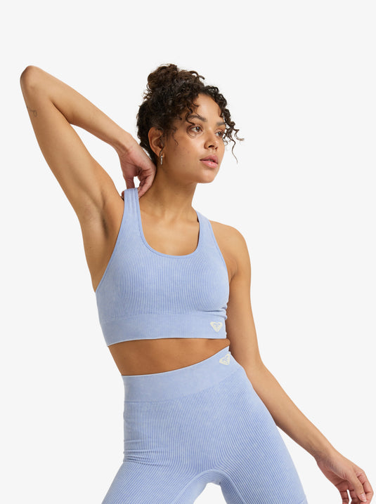 Roxy Women's Chillout Seamless Washed Sports Bra Grapemist ERJKT04273_PJB0