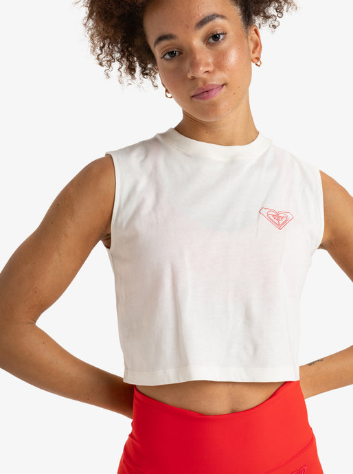 Roxy Women's Essential Energy Crop Top Egret ERJKT04274-WBS0