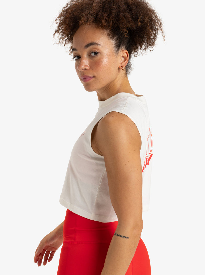 Load image into Gallery viewer, Roxy Women&#39;s Essential Energy Crop Top Egret ERJKT04274-WBS0
