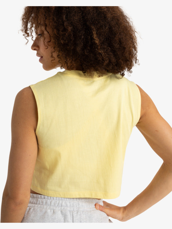 Load image into Gallery viewer, Roxy Women&#39;s Essential Energy Crop Top Lemon Maringue ERJKT04274-YZL0

