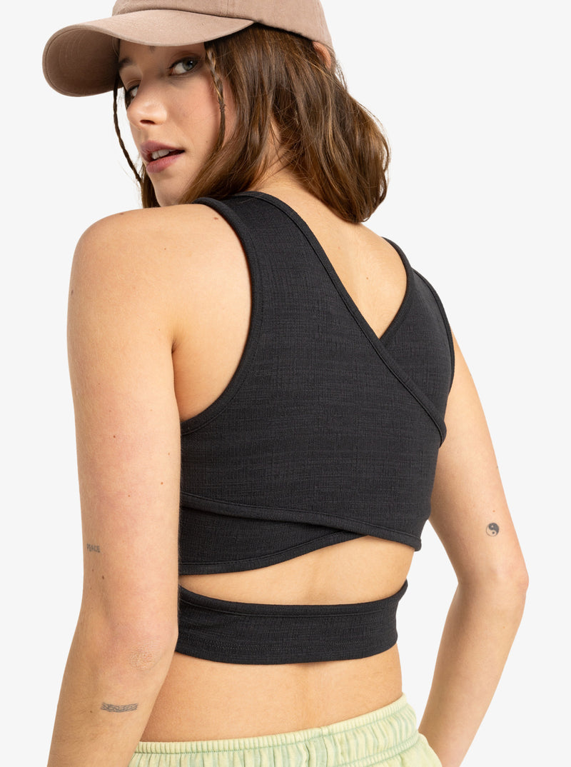 Load image into Gallery viewer, Roxy Women&#39;s Good Keepsake Crop Top Phantom ERJKT04279_KTA0
