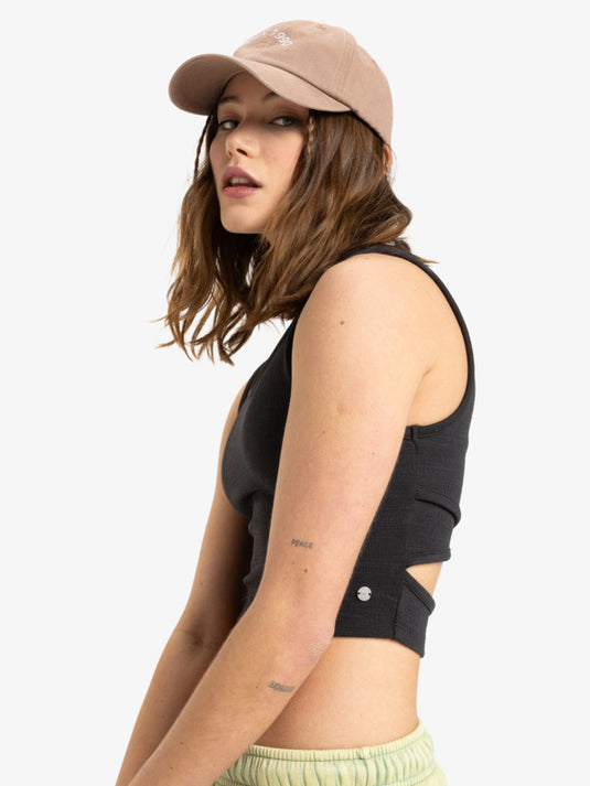Roxy Women's Good Keepsake Crop Top Phantom ERJKT04279_KTA0