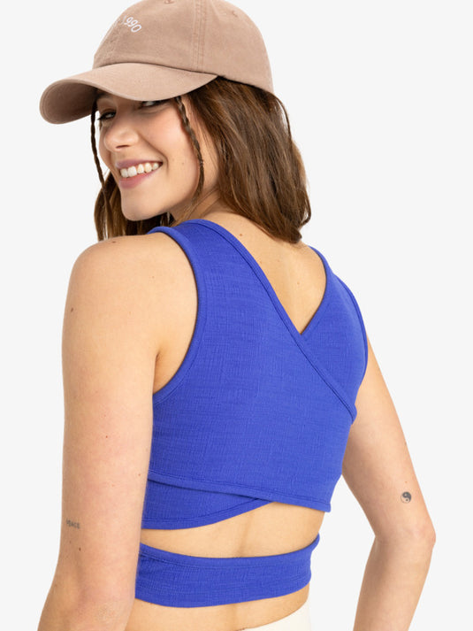 Roxy Women's Good Keepsake Crop Top Dazzling Blue ERJKT04279_PPM0