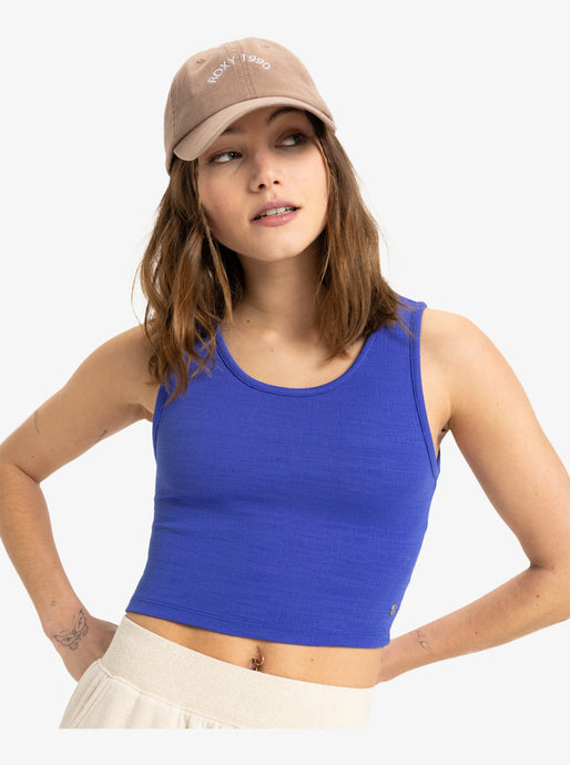 Roxy Women's Good Keepsake Crop Top Dazzling Blue ERJKT04279_PPM0