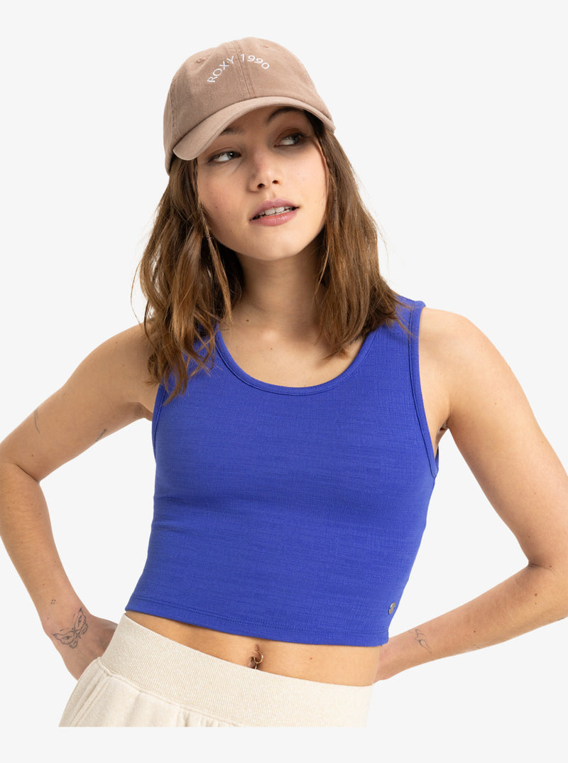 Load image into Gallery viewer, Roxy Women&#39;s Good Keepsake Crop Top Dazzling Blue ERJKT04279_PPM0
