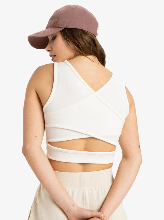 Roxy Women's Good Keepsake Crop Top Egret ERJKT04279_WBS0