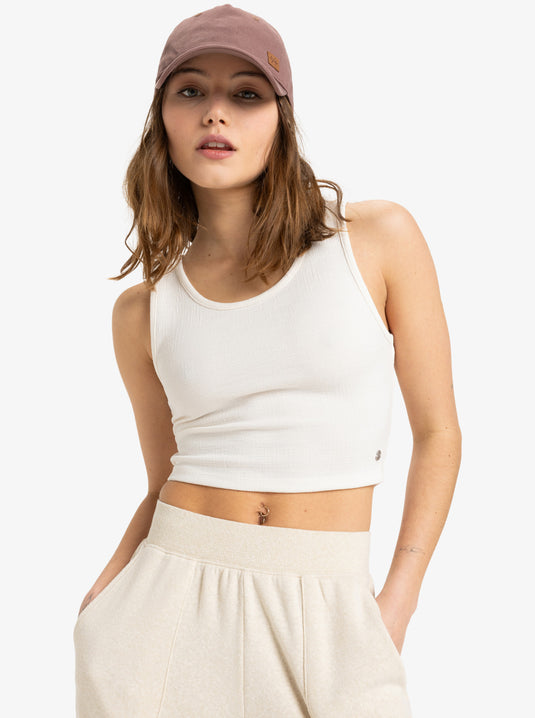 Roxy Women's Good Keepsake Crop Top Egret ERJKT04279_WBS0
