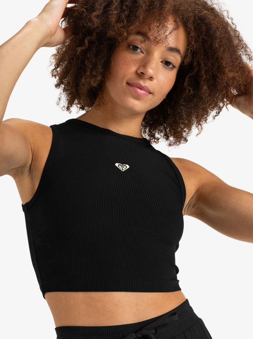 Roxy Women's Rise & Vibe Sport Tank Anthracite ERJKT04303_KVJ0