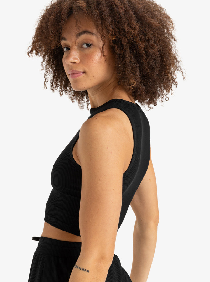 Load image into Gallery viewer, Roxy Women&#39;s Rise &amp; Vibe Sport Tank Anthracite ERJKT04303_KVJ0

