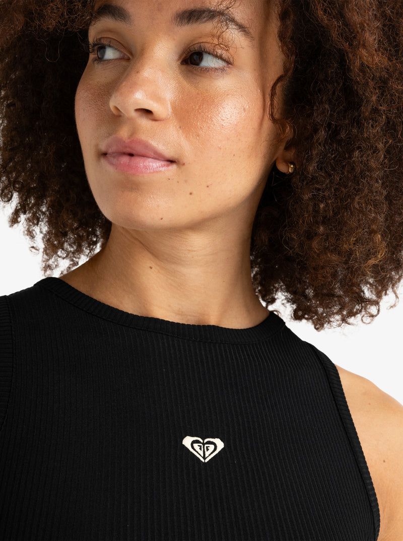 Load image into Gallery viewer, Roxy Women&#39;s Rise &amp; Vibe Sport Tank Anthracite ERJKT04303_KVJ0
