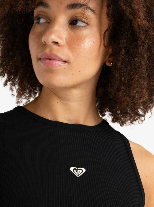 Roxy Women's Rise & Vibe Sport Tank Anthracite ERJKT04303_KVJ0