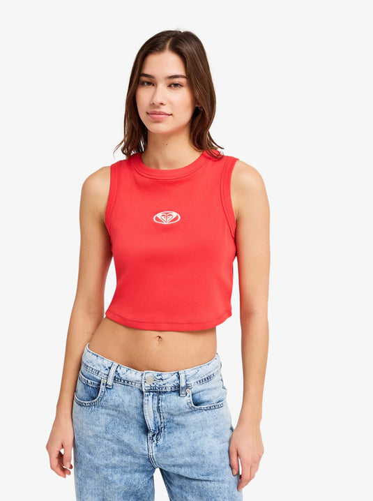 Roxy Women's Iconic Days Vest Top Hibiscus ERJKT04384-RMZ0