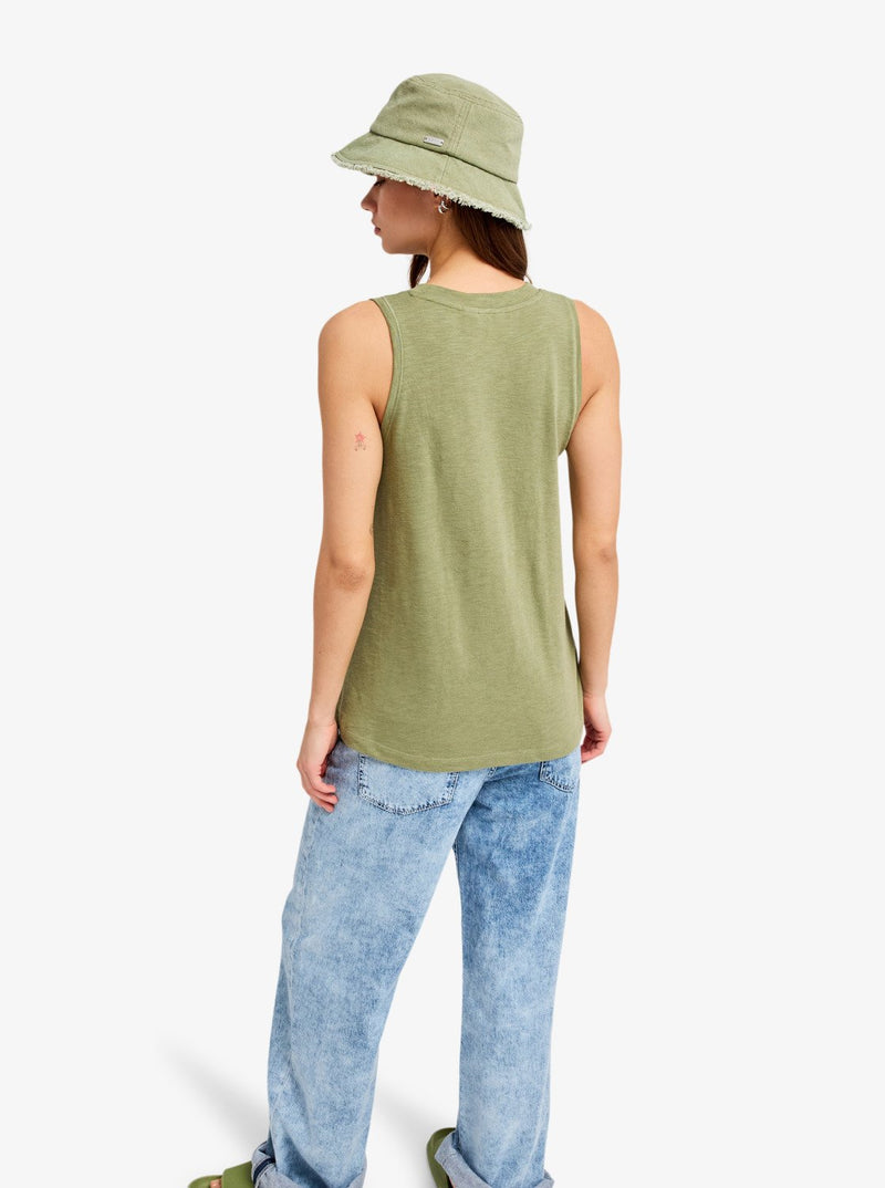 Load image into Gallery viewer, Roxy Women's Better Days Vest Top Oil Green ERJKT04385-GLD0
