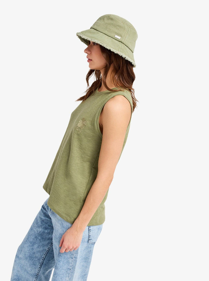Load image into Gallery viewer, Roxy Women's Better Days Vest Top Oil Green ERJKT04385-GLD0
