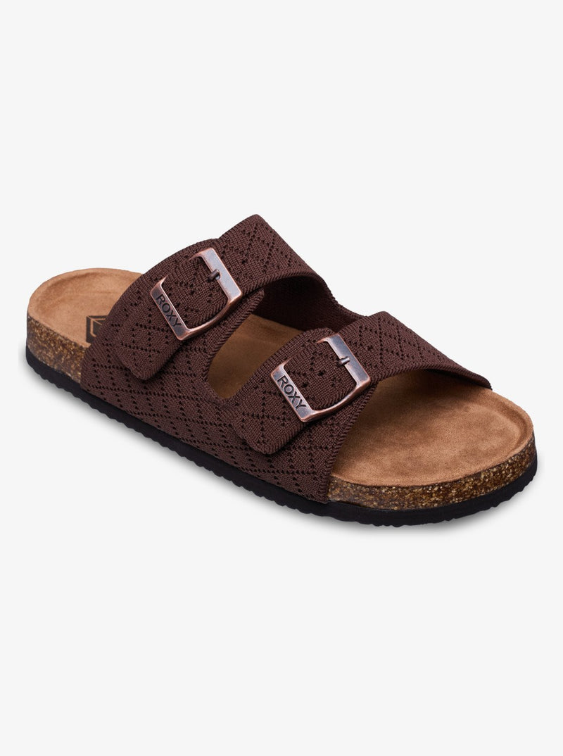 Load image into Gallery viewer, Roxy Women's Mannae Buckle Sandals Chocolate ERJL100084-CHL
