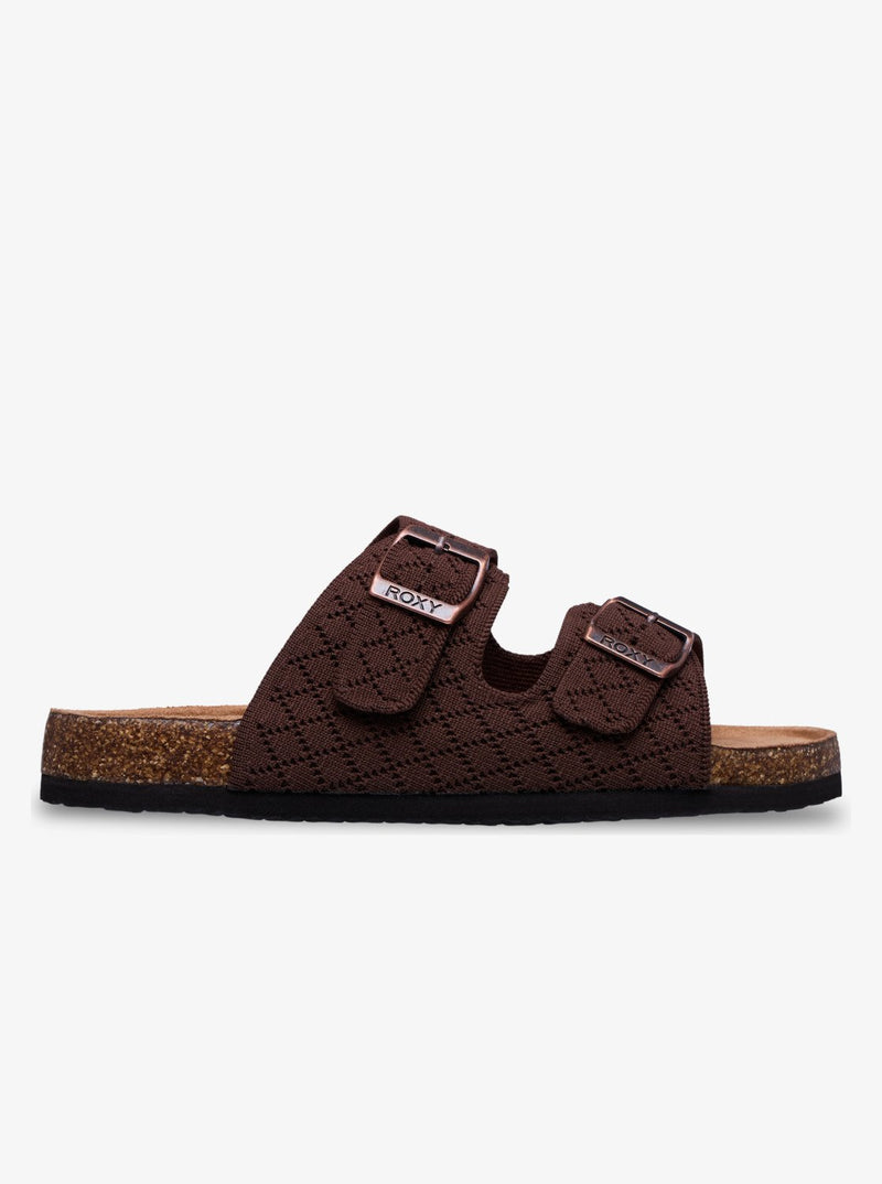 Load image into Gallery viewer, Roxy Women's Mannae Buckle Sandals Chocolate ERJL100084-CHL
