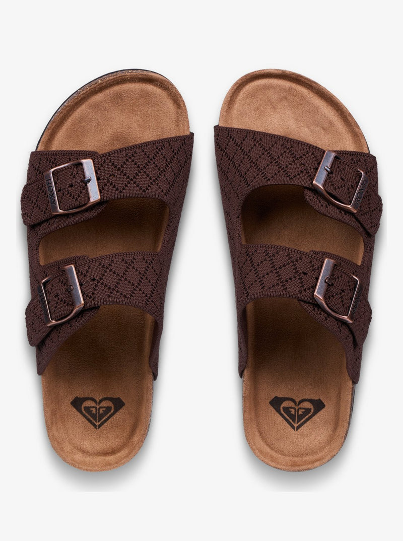 Load image into Gallery viewer, Roxy Women's Mannae Buckle Sandals Chocolate ERJL100084-CHL

