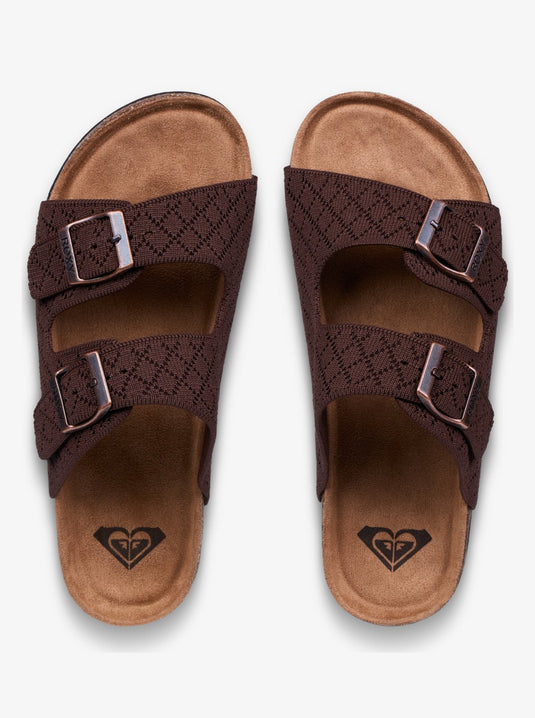 Roxy Women's Mannae Buckle Sandals Chocolate ERJL100084-CHL