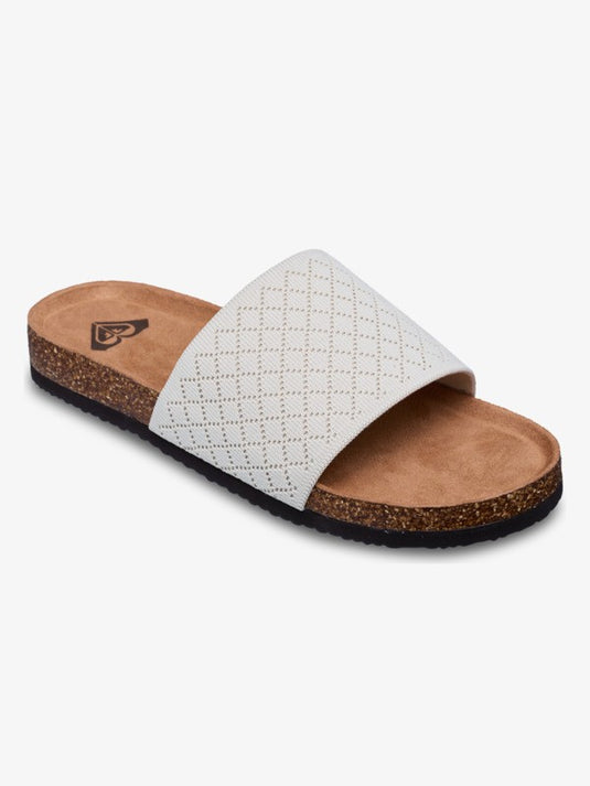 Roxy Women's Mannae Slide Beige Sandals Taupe ERJL100086-TAU