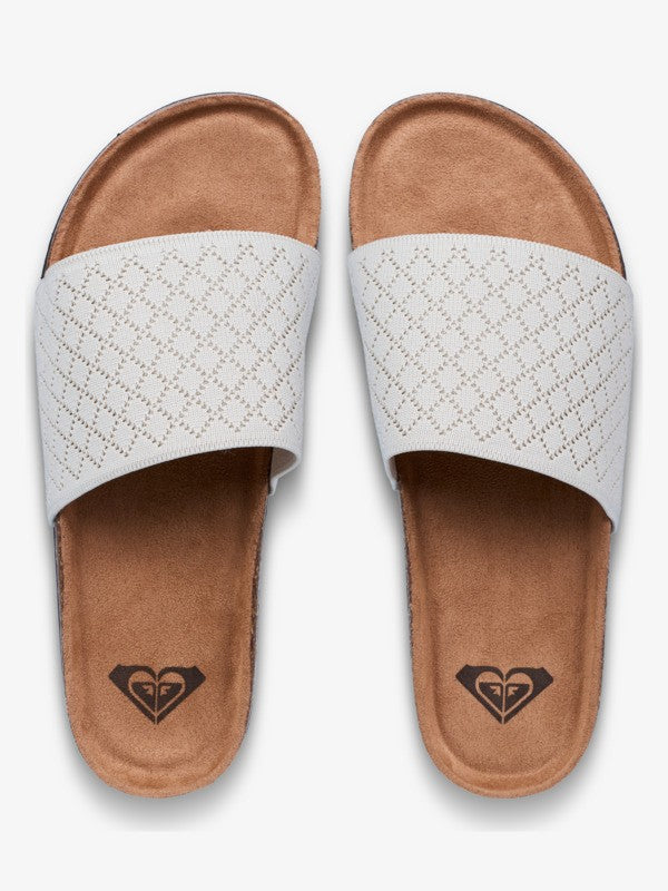 Load image into Gallery viewer, Roxy Women's Mannae Slide Beige Sandals Taupe ERJL100086-TAU
