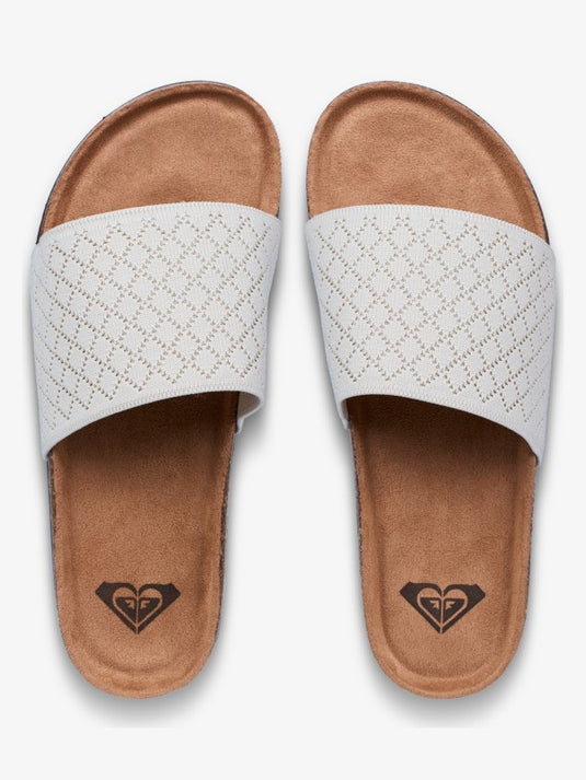 Roxy Women's Mannae Slide Beige Sandals Taupe ERJL100086-TAU