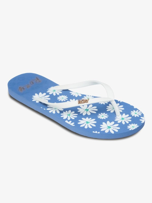 Load image into Gallery viewer, Roxy Women's New Viva Printed Flip Flops Dutch Blue ERJL100087-DUC
