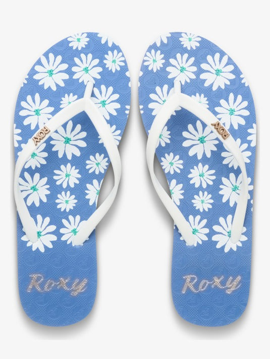 Roxy Women's New Viva Printed Flip Flops Dutch Blue ERJL100087-DUC