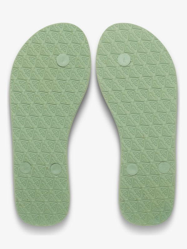 Load image into Gallery viewer, Roxy Women's New Viva Printed Flip Flops Oil Green ERJL100087-OGN
