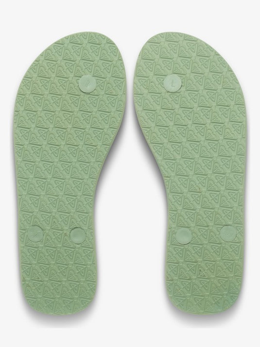 Roxy Women's New Viva Printed Flip Flops Oil Green ERJL100087-OGN