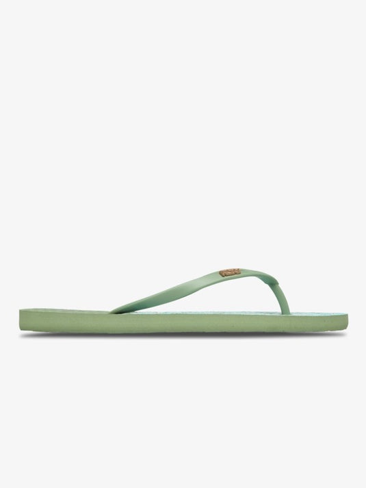 Roxy Women's New Viva Printed Flip Flops Oil Green ERJL100087-OGN