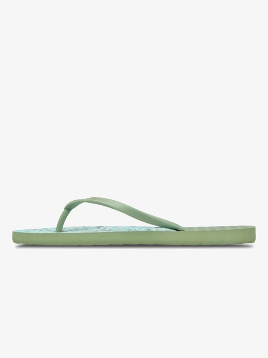 Roxy Women's New Viva Printed Flip Flops Oil Green ERJL100087-OGN