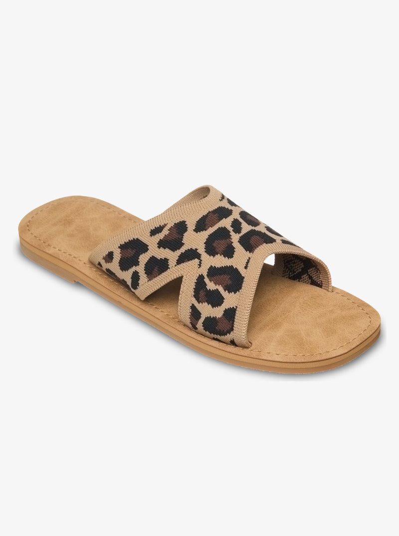 Load image into Gallery viewer, Roxy Women's Andreya Leo Slider Sandals Leopard Print ERJL200047-LEP
