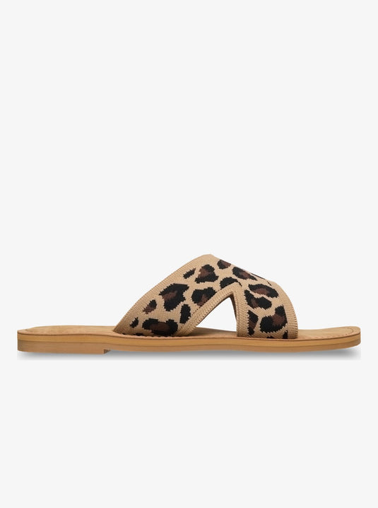 Roxy Women's Andreya Leo Slider Sandals Leopard Print ERJL200047-LEP