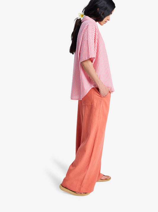 Roxy Women's Lekeitio Break Mid Lightweight Trousers Apricot Brandy ERJNP03545-MLN0