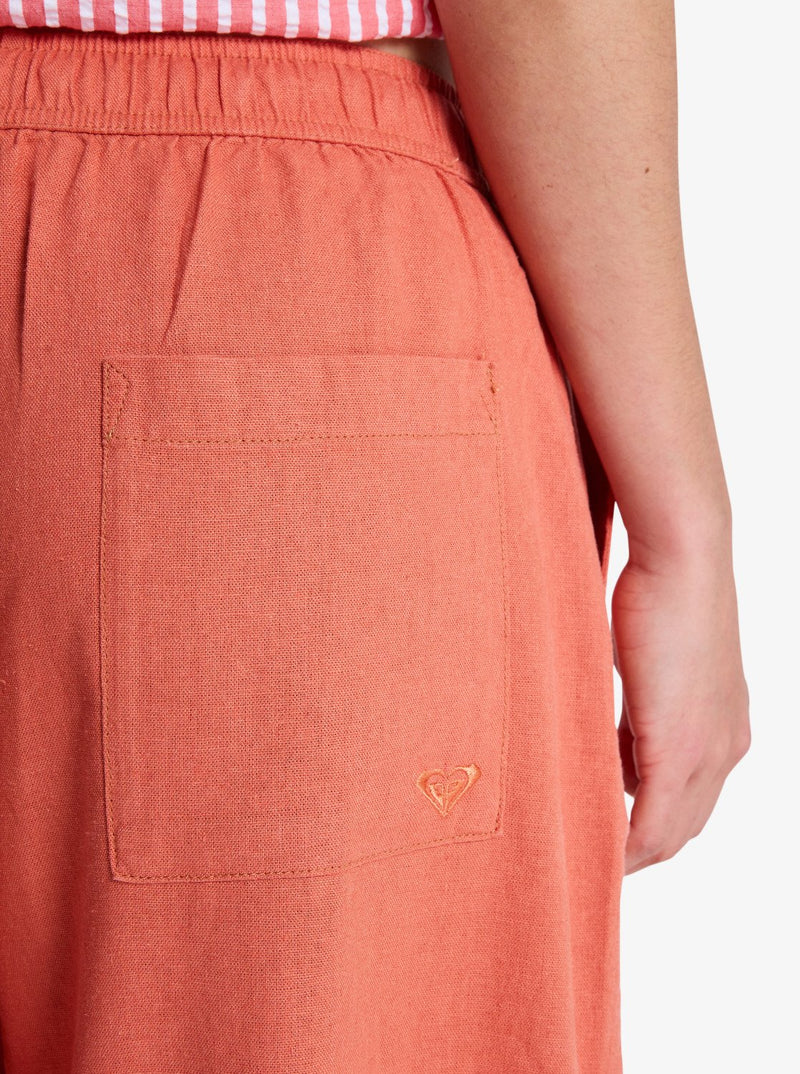 Load image into Gallery viewer, Roxy Women's Lekeitio Break Mid Lightweight Trousers Apricot Brandy ERJNP03545-MLN0
