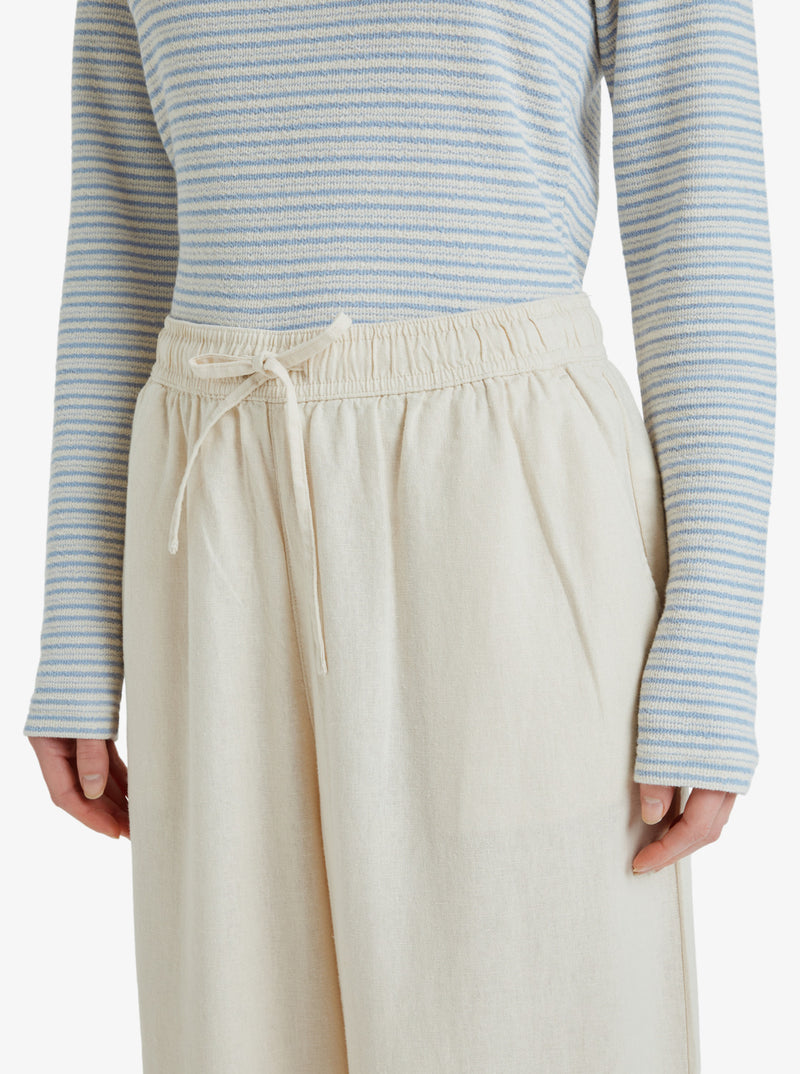 Load image into Gallery viewer, Roxy Women's Lekeitio Break Mid Easy Wear Lightweight Trousers Parchment ERJNP03545-TEC0

