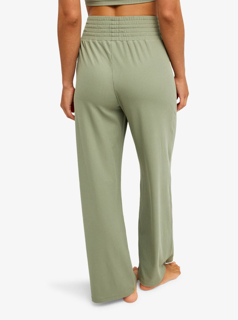 Load image into Gallery viewer, Roxy Women's Rise &amp; Vibe Workout Pants Oil Green ERJNP03692-GLD0
