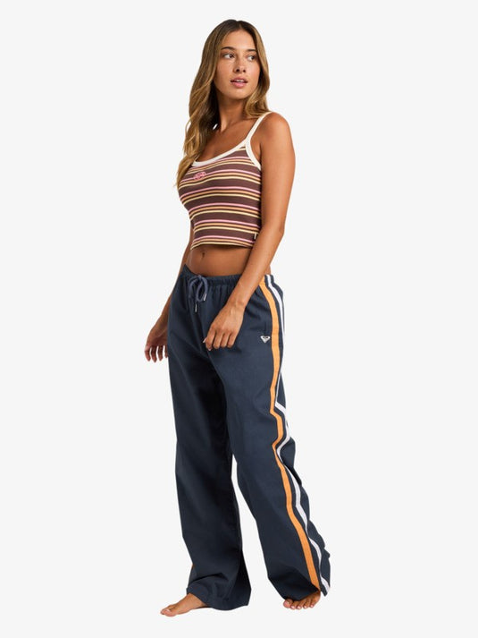 Roxy Women's Welcome Home Wide Leg Pants Mood Indigo ERJNP03701-BSP0