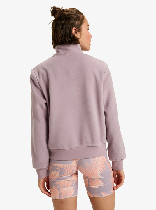 Roxy Women's Waves Of Warmth Half Zip Sport Jumper Nirvana ERJPF03203_PJQ0