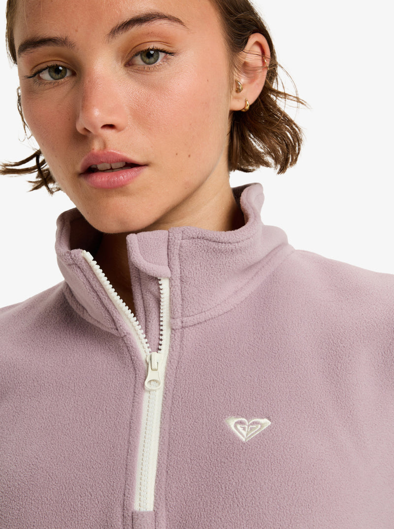 Load image into Gallery viewer, Roxy Women&#39;s Waves Of Warmth Half Zip Sport Jumper Nirvana ERJPF03203_PJQ0
