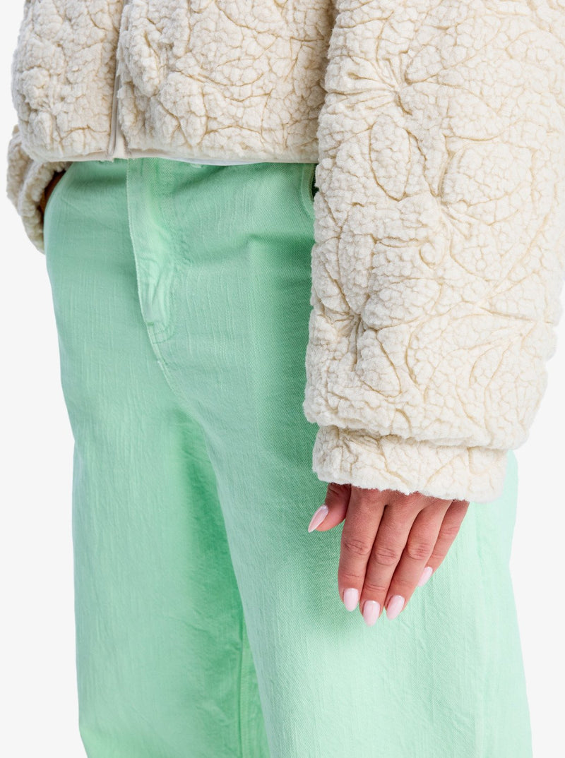 Load image into Gallery viewer, Roxy Women&#39;s Blurry Cloud Full Zip Relaxed Fleece Parchment ERJPF03212-TEC0

