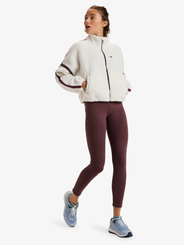 Load image into Gallery viewer, Roxy Women&#39;s Boundless Spirit Zippered Sherpa Jacket Whisper White ERJPF03220_WCF0
