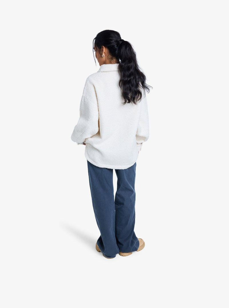 Load image into Gallery viewer, Roxy Women&#39;s Chloe Kim Polar Shacket White Cap ERJPF03231-WCF0
